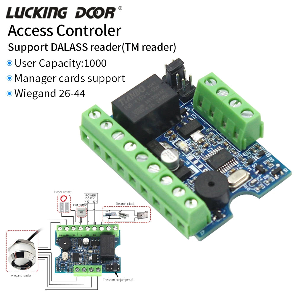 12V Access Control Mini Relay Kit Wiegand RFID - RFID Reader