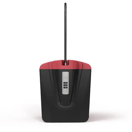 Summer Portable Color Beach Safe Box - Three-Digit Lock Black Red