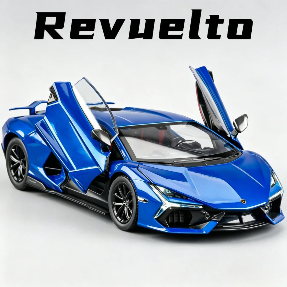 1:24 Diecast Revuelto SVJ63 Rotaļlietu auto ar atveramām durvīm, ar atpakaļvilkšanu