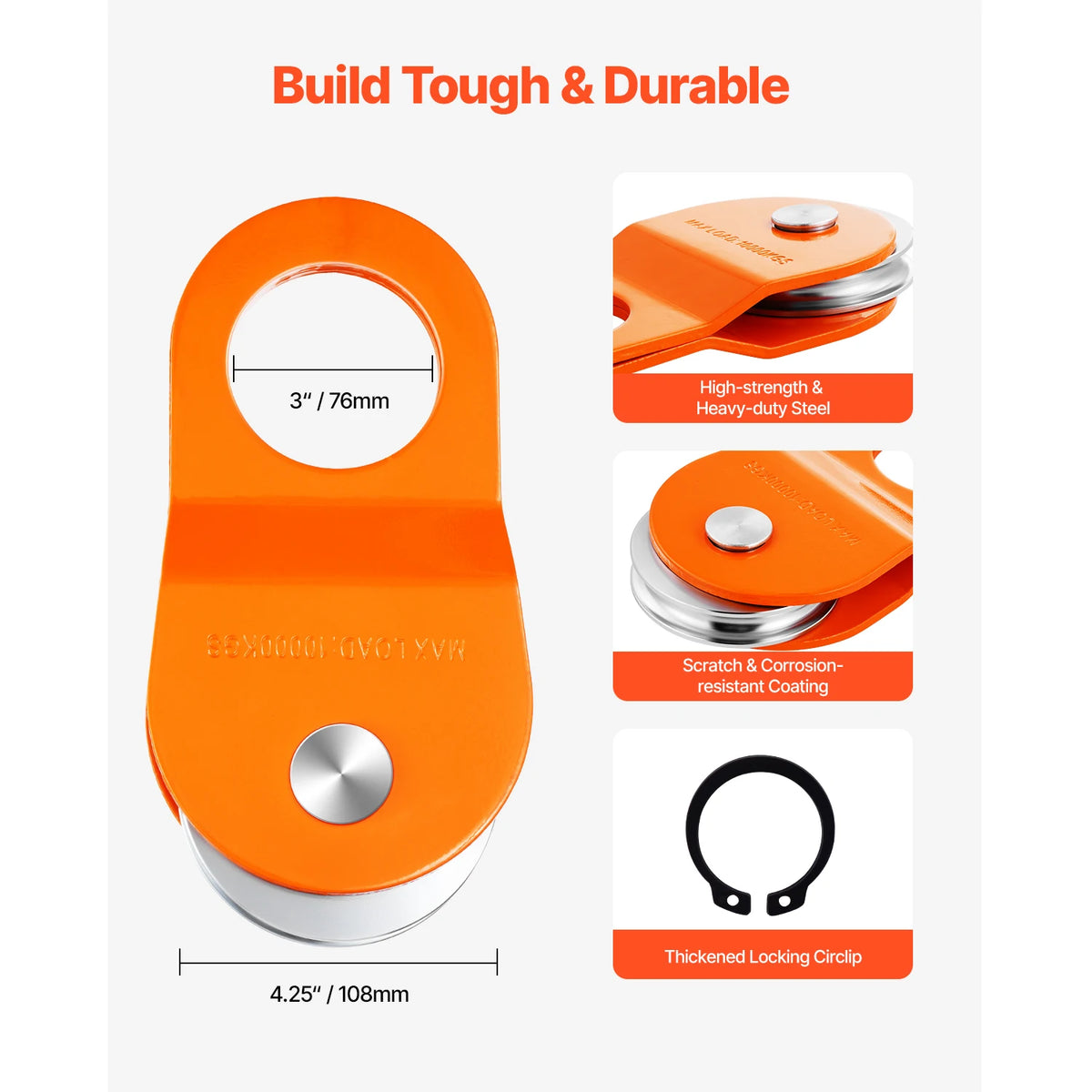 SucceBuy TK-10T Snatch Block &ndash; Heavy-Duty Towing Pulley