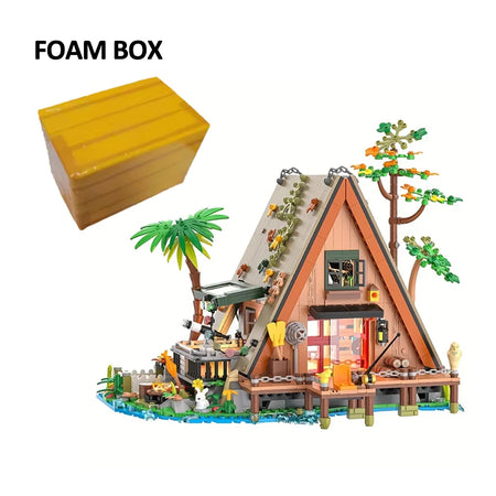 Forest House Blocks With LED Tree Cabin &ndash; LED Lighting Foam Box
