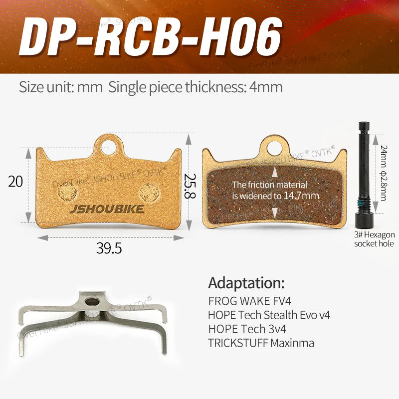 Frog Wake FV4 Brake Kit Spare Parts &ndash; All Metal Pads Brake pad 1pair