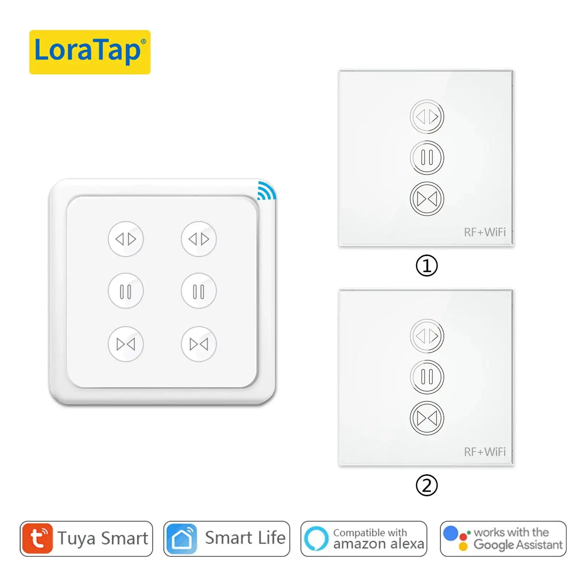 Smart Curtain Switch for Google &amp; Alexa 2 Channels 2 Switchs / CHINA