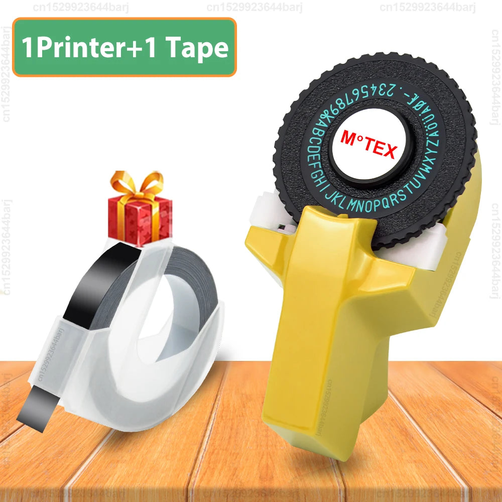 Motex E101 Portable 3D Embossing Label Printer &ndash; Compact Yellow Printer