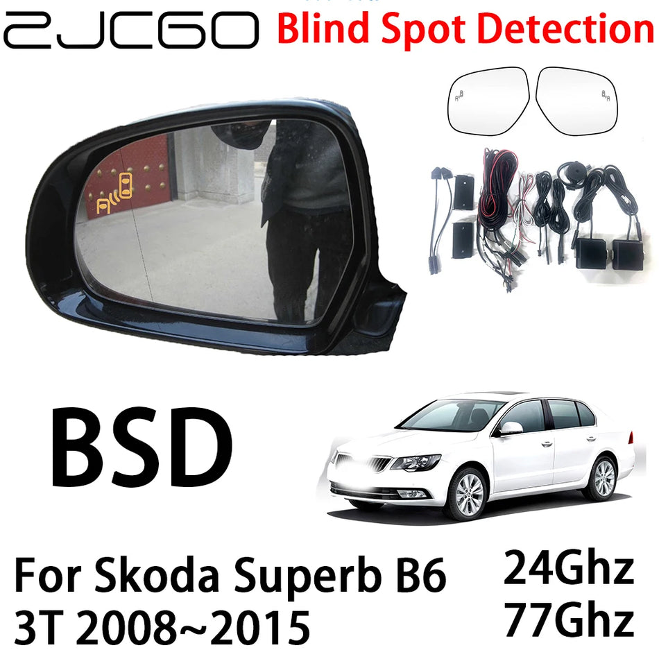Sistema di avviso radar per Skoda Superb B6 2008-2015 con rilevamento dell'angolo cieco, montaggio sul paraurti posteriore