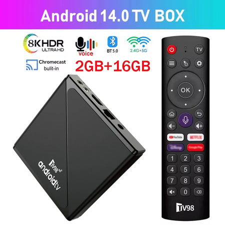 TV98 ATV Pro 8K Android TV Box with Voice Control &amp; Dual Wifi