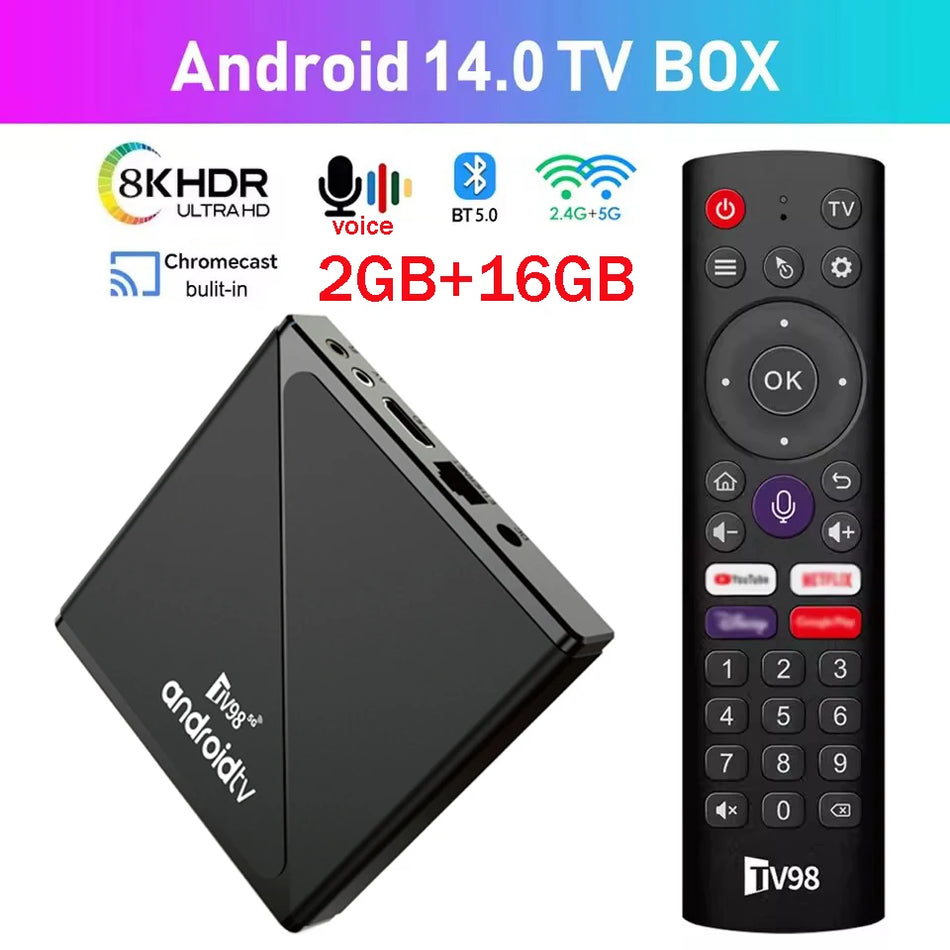 TV98 ATV Pro 8K Android TV Box with Voice Control &amp; Dual Wifi