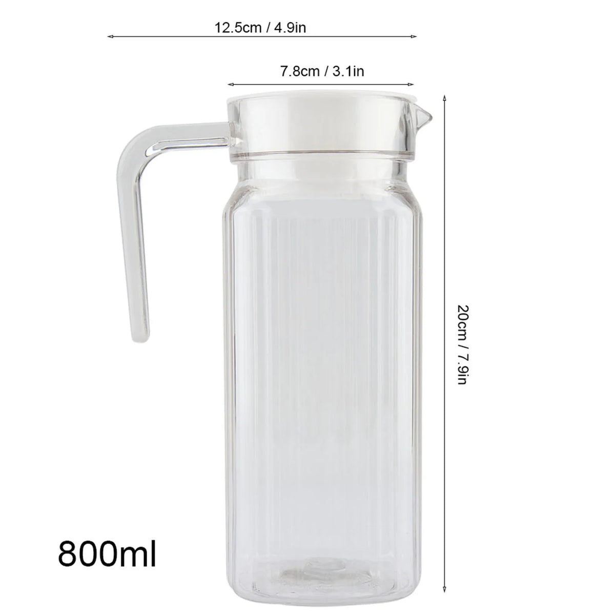 Acrylic Juice Bottle Striped Water Jug &ndash; Keeps Drinks Cold
