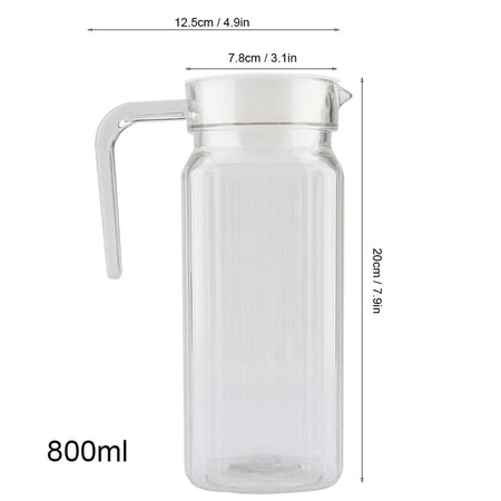 Acrylic Juice Bottle Striped Water Jug &ndash; Keeps Drinks Cold