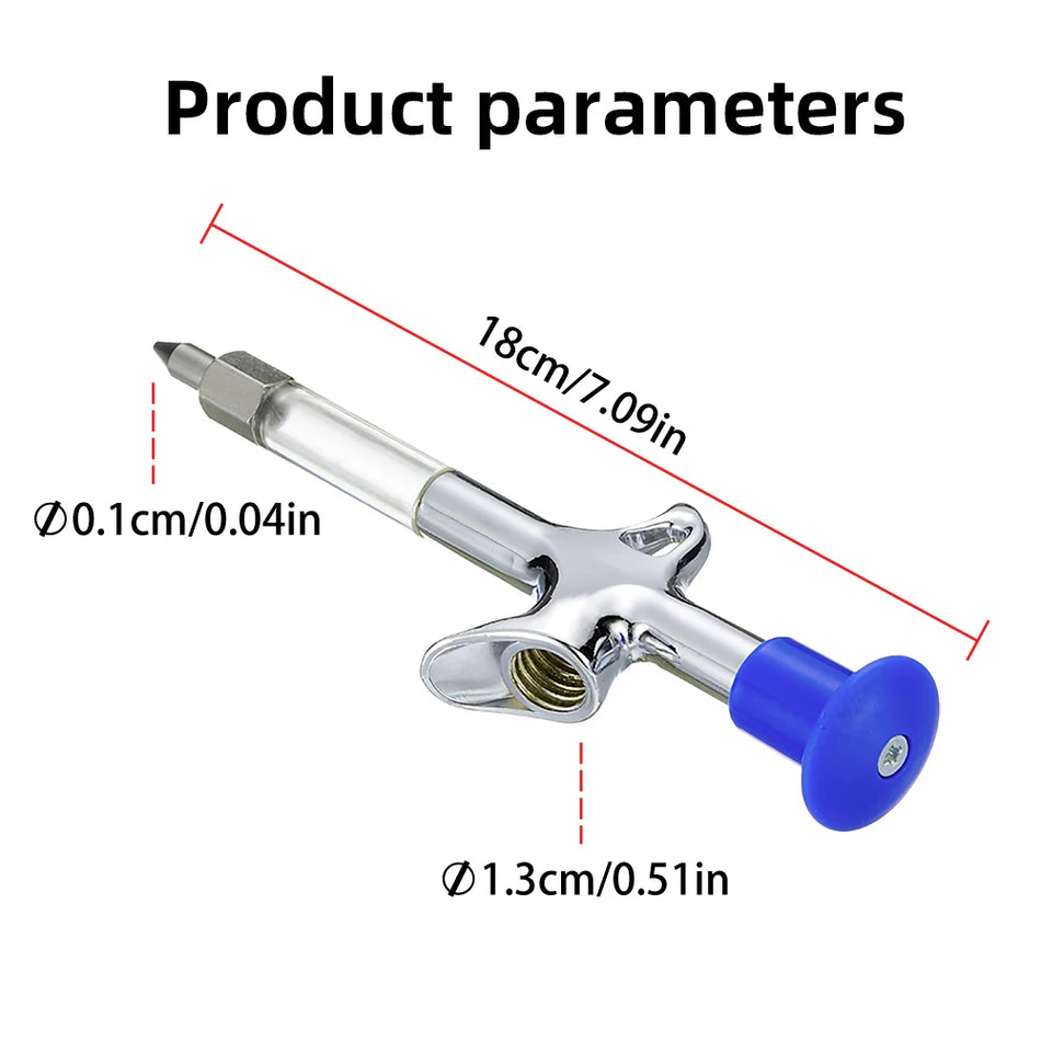 VXM 1-5PCS Mountain Bike Tätningsmedel Spruta och Smörjmedelspistol för Däckvätskeinsprutning, MTB Reparationsverktyg