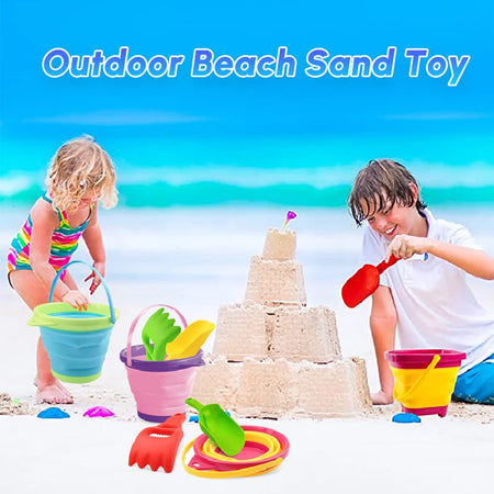 STF00469 Foldable Beach Bucket &ndash; Portable Sand Toy For Kids