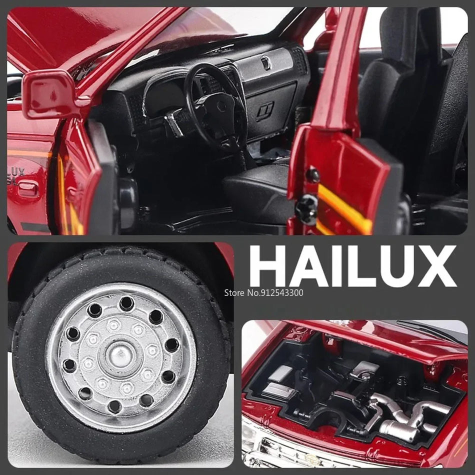 Jucărie de mașină model din aliaj diecast cu sunet și lumină pentru RAM Mammoth