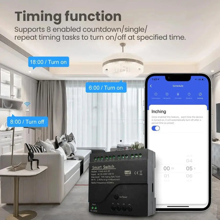 Tuya 4CH Smart WiFi Control Switch Module - 10A Relay for Home Automation