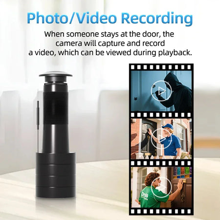 PEGATAH 3MP WiFi Peephole Camera &ndash; 170 Degree Wide Angle