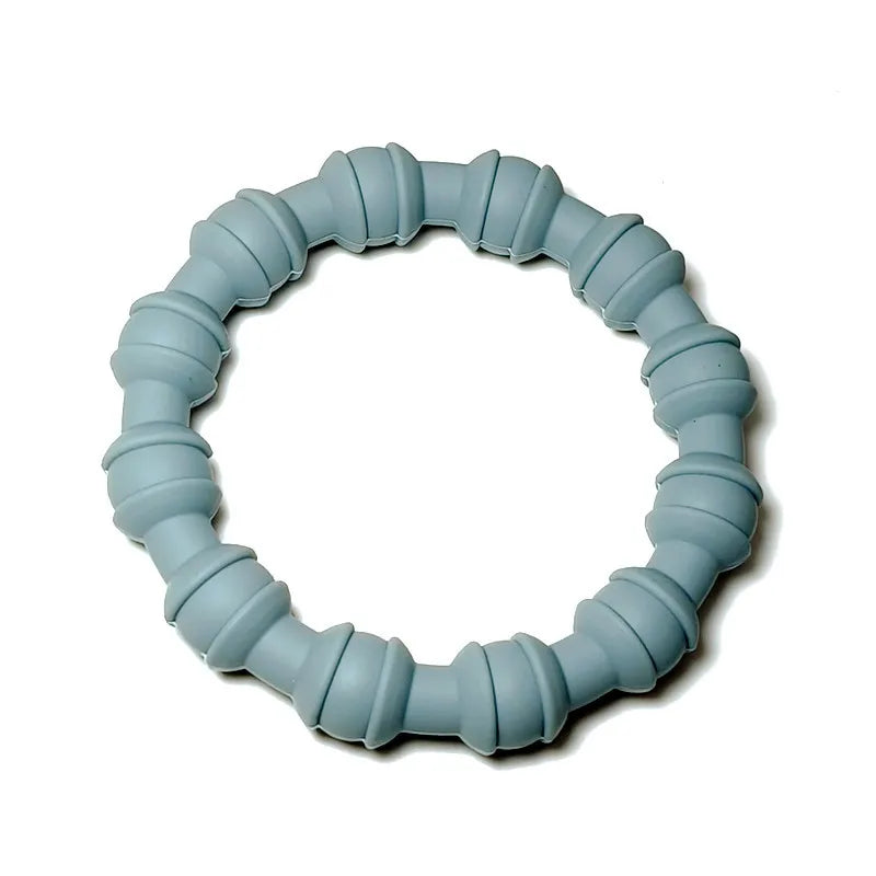 NoEnName Null Baby Silicone Teether &ndash; Safe and Non-Toxic Design Sea Blue