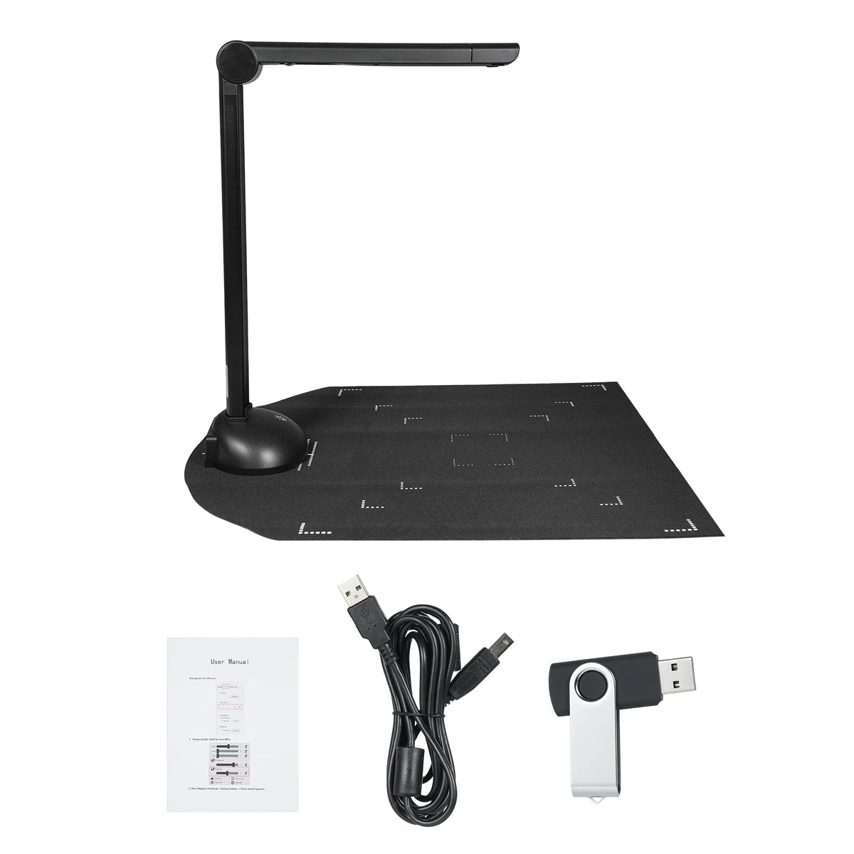 HD Document Camera Book Scanner A3 A4 with LED Light &amp; Multi-Language OCR