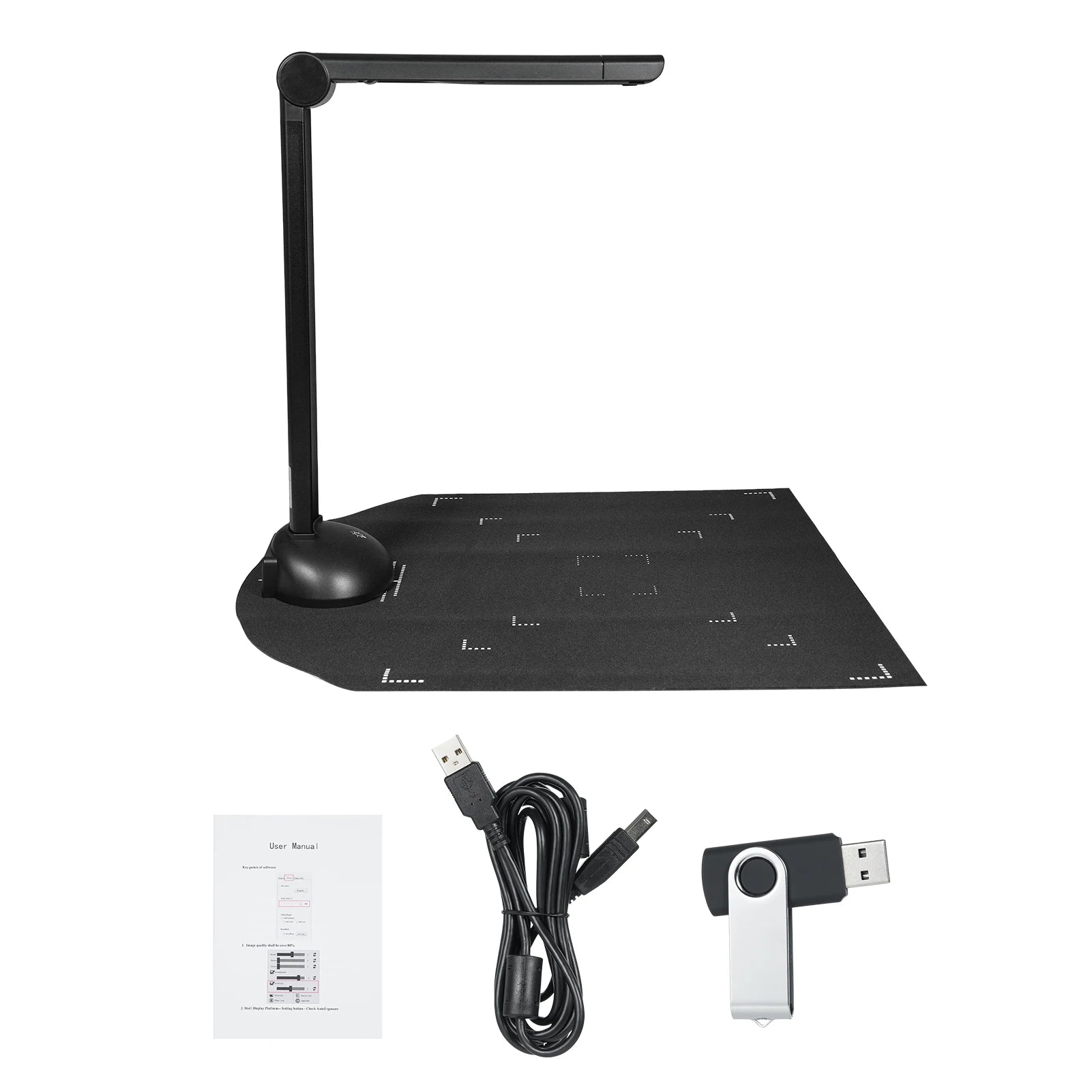 HD Document Camera Book Scanner A3 A4 with LED Light &amp; Multi-Language OCR