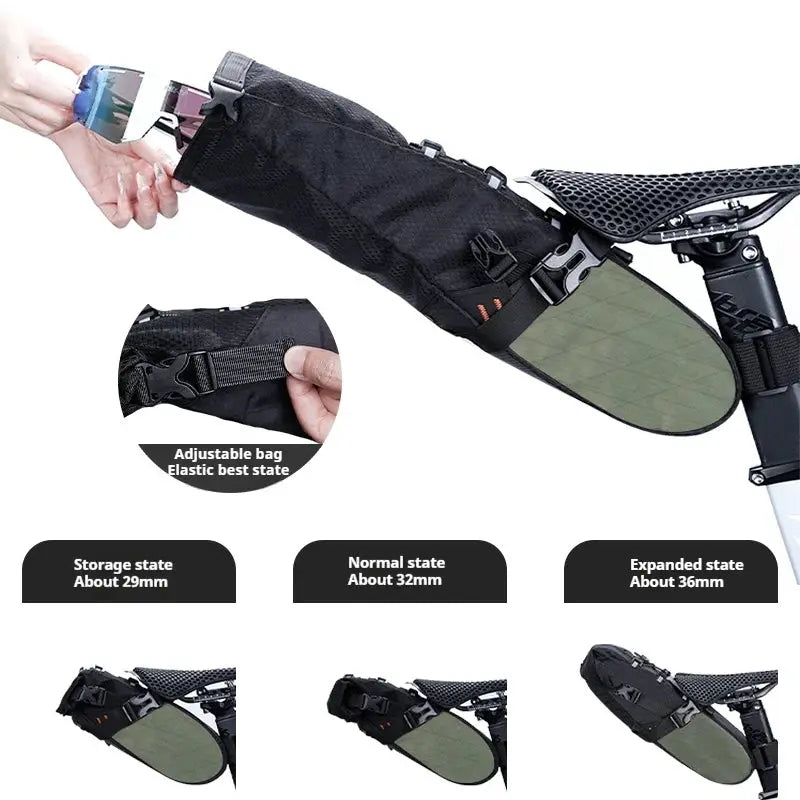 ENLEE Multi-functional Bicycle Tail Bag, Large Capacity 5.8L/8.8L Essential for Long-Distance Travel by InterCyprus Trading Ltd