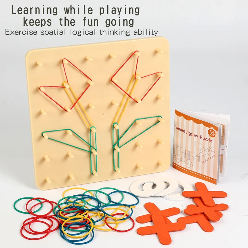 2-In-1 Wooden Tic Tac Toe And Pegboard Set &ndash; Montessori Play