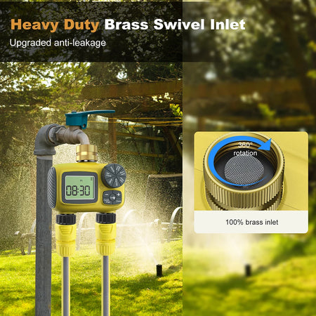 IP55 3/4 Inch Auto Water Timer 2 Outlets &ndash; Delay Watering