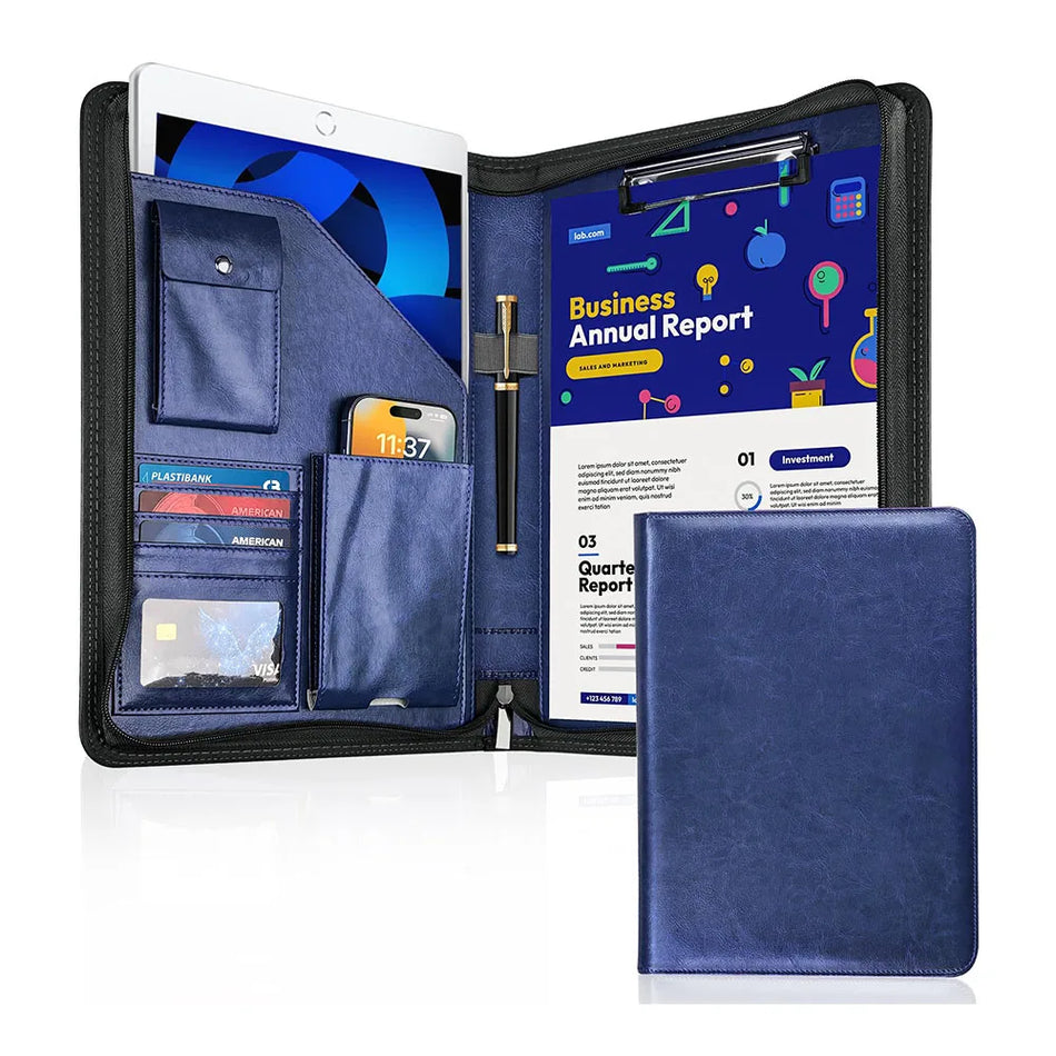 Кожен папка с цип за документи 10.2 инча