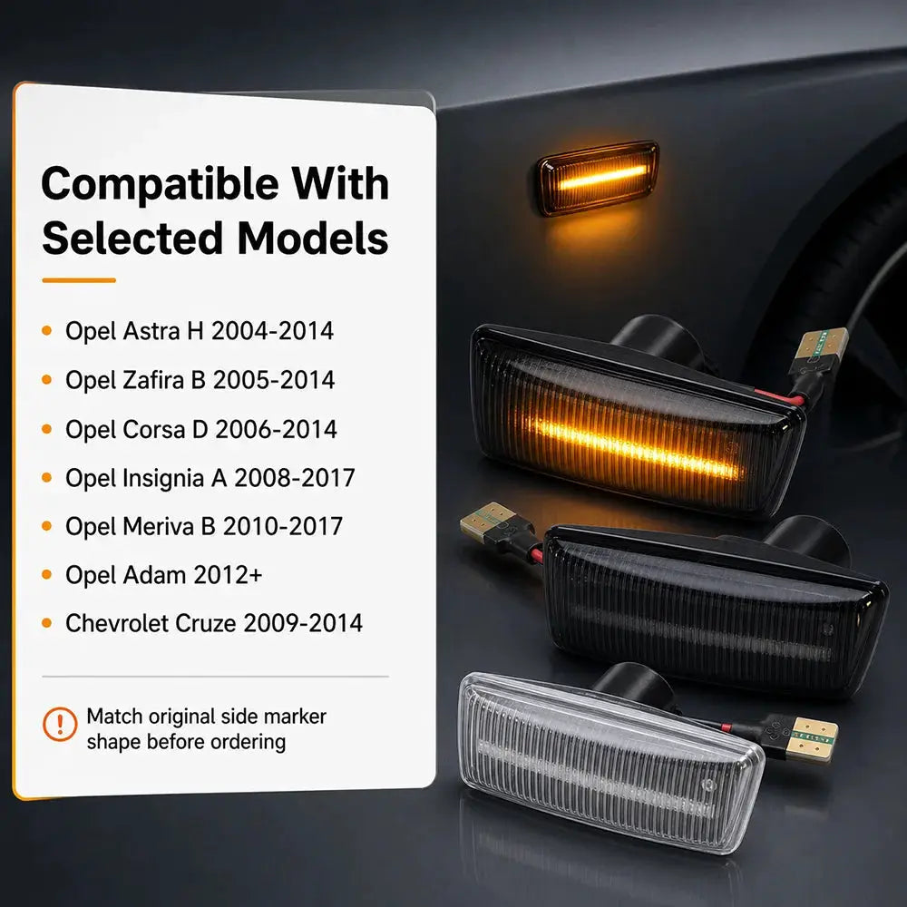 Side Marker Turn Signal Light for Opel Astra H Corsa D Insignia Zafira B by InterCyprus Trading Ltd