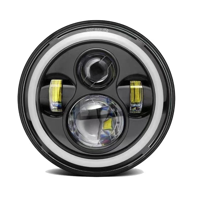 Jeep Wrangler JK TJ 7 Inch Round LED Žibintas su Aukšta Žema Posūkio Signalu