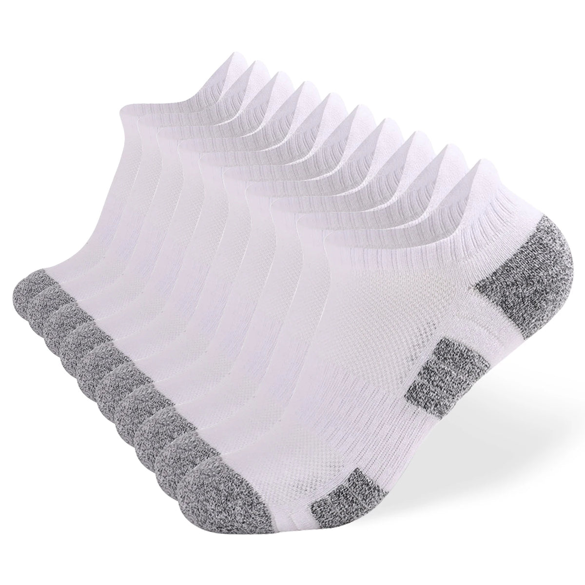 10 Pack Running Socks For Men Women &ndash; Breathable Comfort White 10packs / L