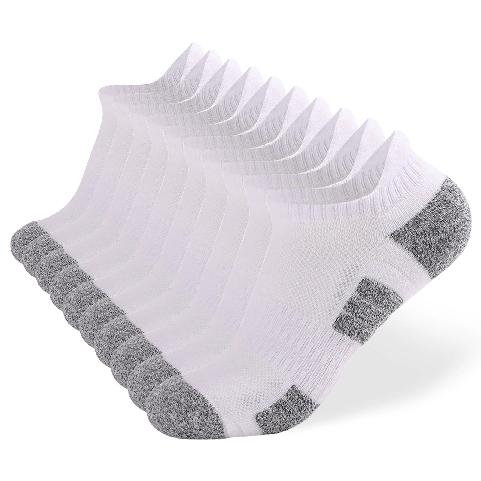 10 Pack Running Socks For Men Women &ndash; Breathable Comfort White 10packs / L