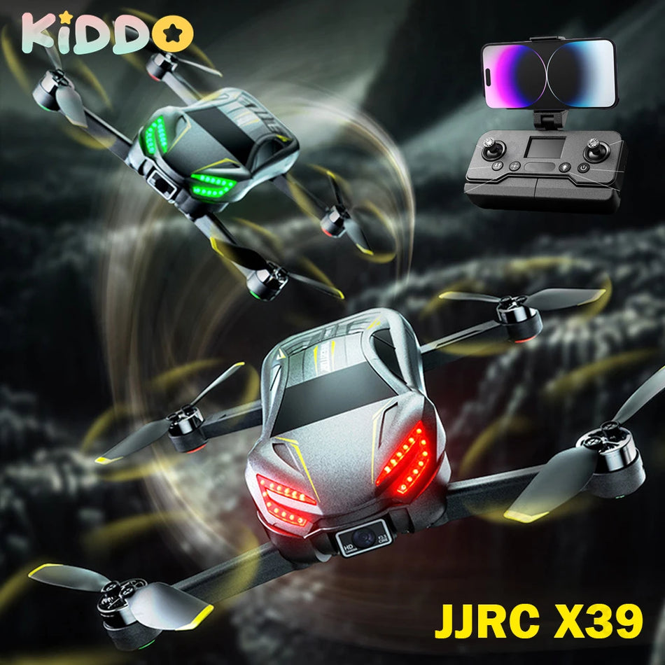 JJRC X39 RC drons ar divām 8K kamerām, bezsuku, tālvadības pults