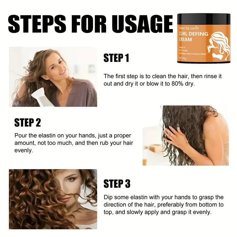 Black Castor Oil Curly Hair Styling Cream &ndash; Moisturizing Formula for All Hair Types