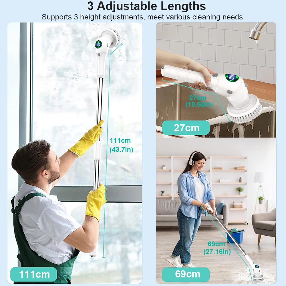 Electric Cleaning Brush 8 In 1 &ndash; 8 Replaceable Heads