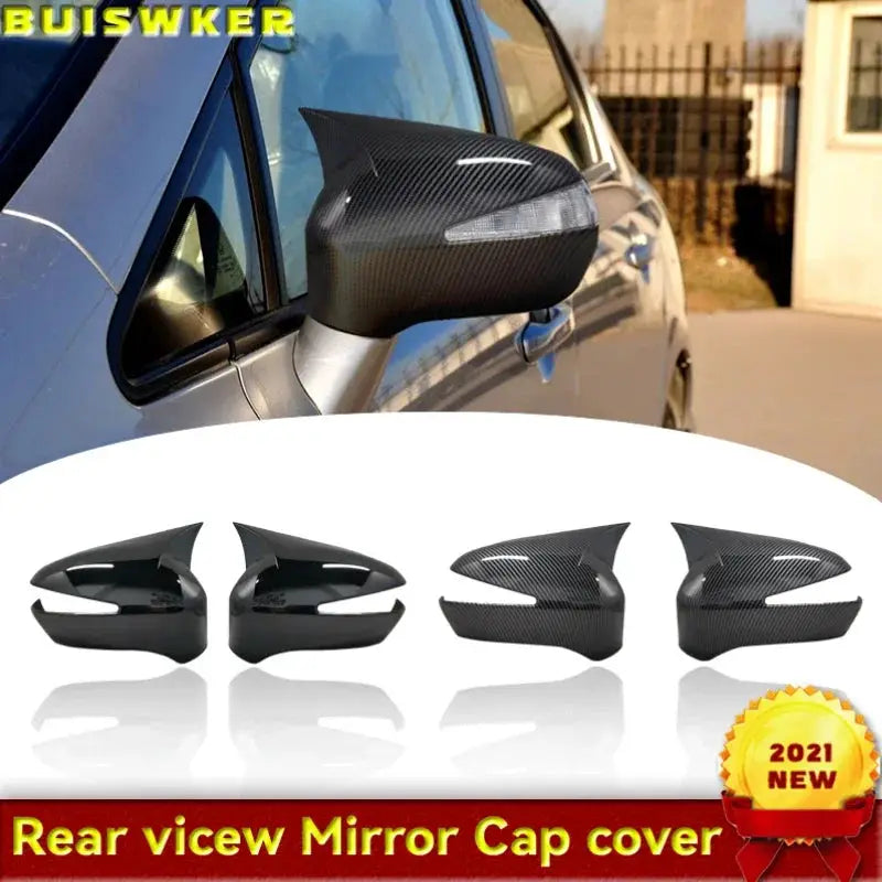 For Honda Civic FD6 2006-2012 Mirror Cover Accessory Carbon fiber glossy black Case CAR Shield by InterCyprus Trading Ltd