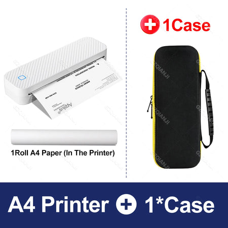 Inkless Portable A4 Thermal Printer &ndash; Bluetooth Printing A4 printer add 1case
