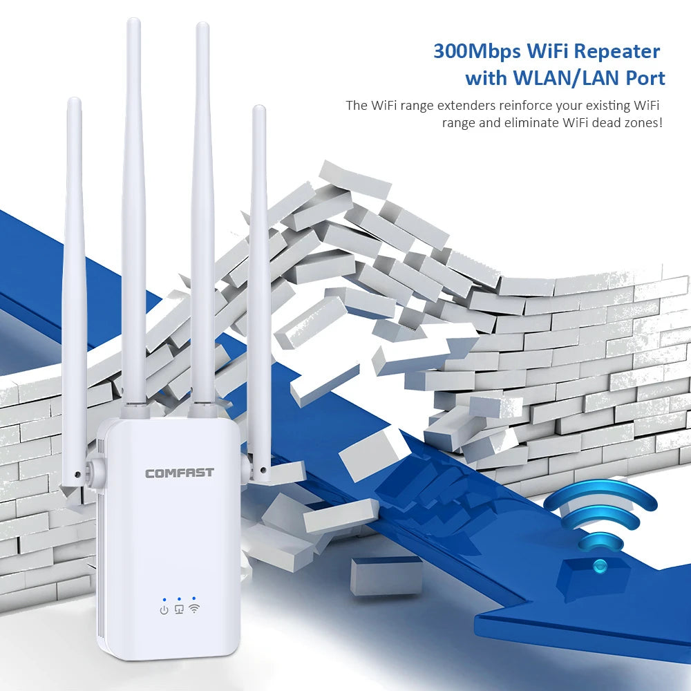 Comfast 2G 300Mbps WiFi Repeater &ndash; Long Range Coverage
