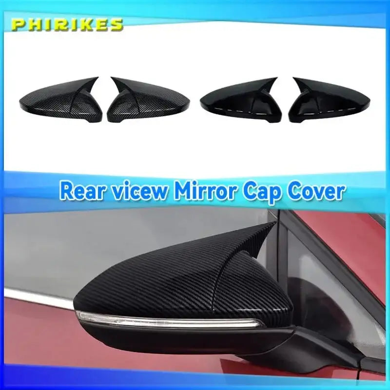 2pcs Gloss Mirror Covers Caps RearView Mirror Case Cover for VW Golf MK6 MK7 7.5 GTI R GTD Base 2009-2020 Cover Accessories