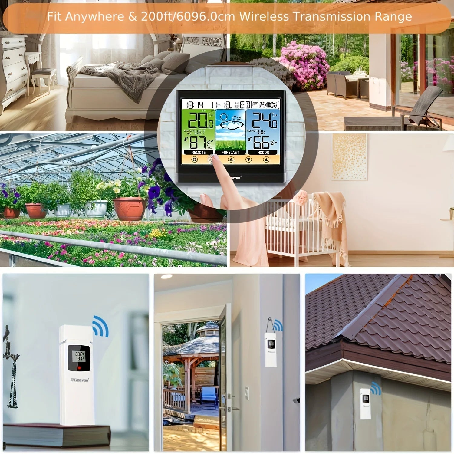 Geevon Weather Station 8667 &ndash; Indoor Outdoor Thermometer