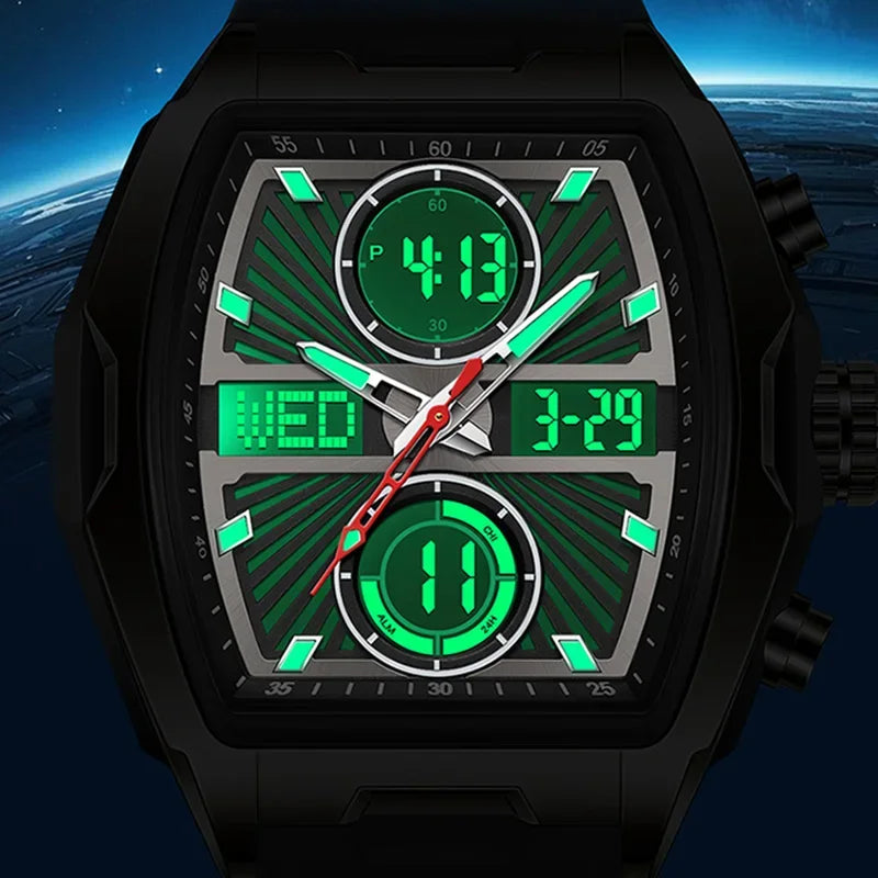 Sanda Men Watch &ndash; Double Display Chronograph Waterproof