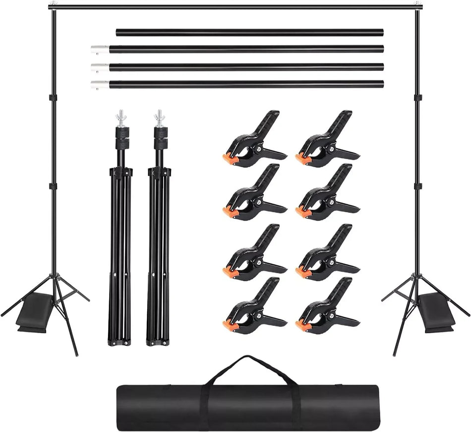 Suporte de Fundo para Estúdio Fotográfico em Alumínio 3x2.1m Ajustável