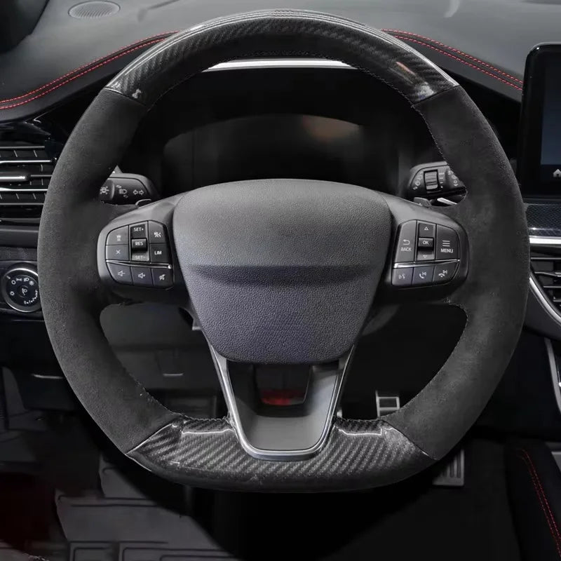 Lenkradbezug aus Veloursleder für Ford Focus Fiesta