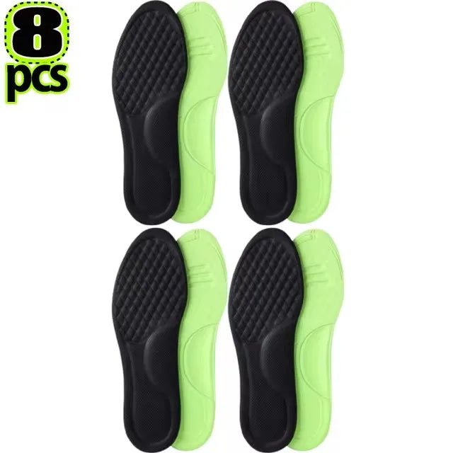 Soft Memory Foam Orthopedic Insoles - Deodorising &amp; Antibacterial, Sweat-Absorbing Shoe Accessories 8pcs / 45-46