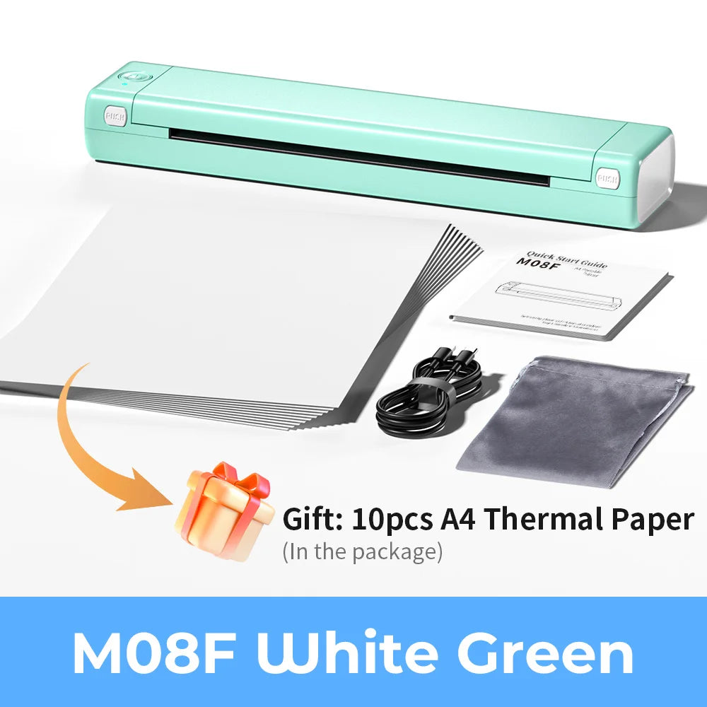 Phomemo M08F Wireless Thermal A4 Printer &ndash; Portable Labeler Green