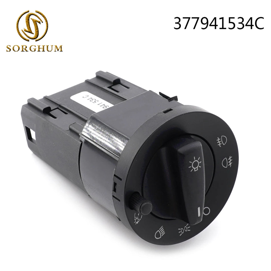 Keitimo priekinio žibinto rūko žibinto valdymo jungiklis Volkswagen Golf ir Skoda Octavia juodas