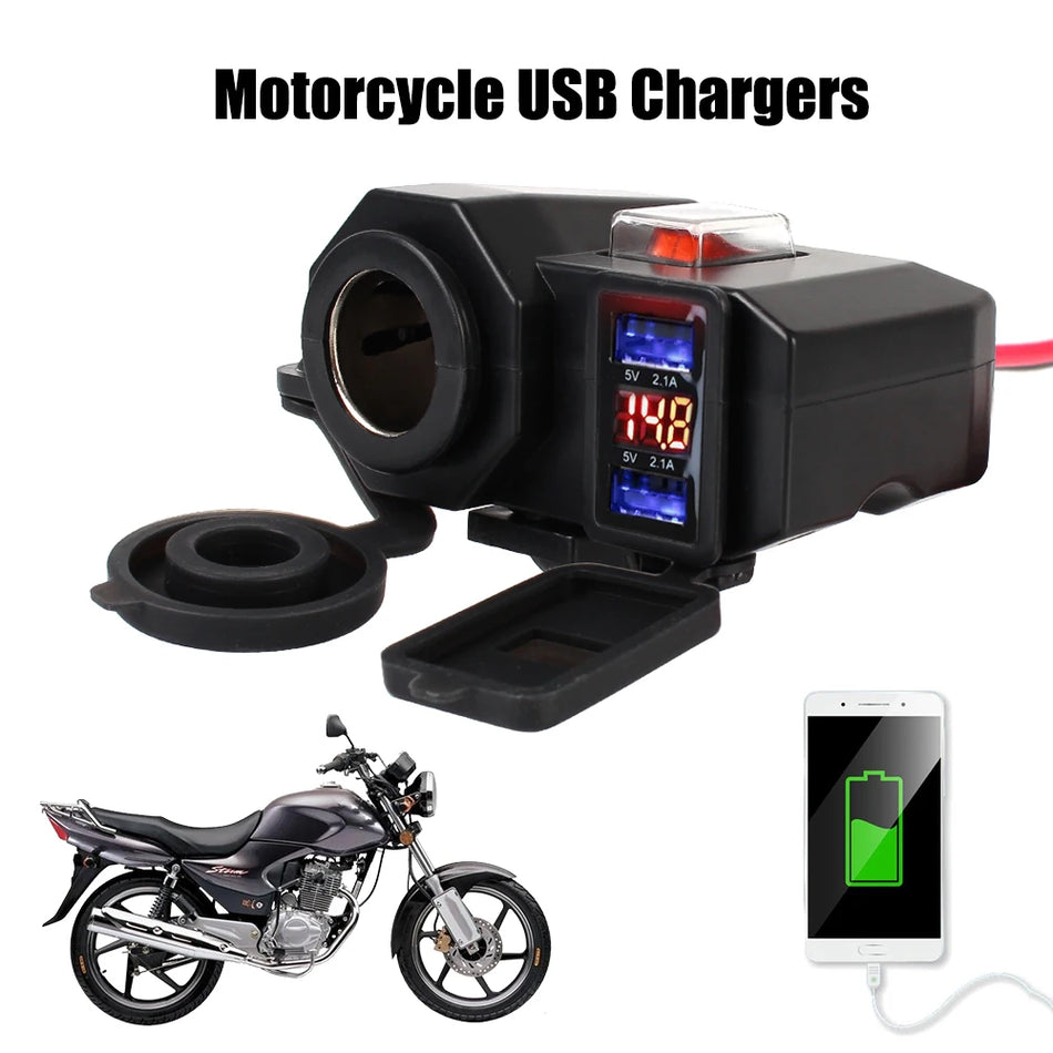 Ducati Monster 696 USB Įkroviklis 3A 12V 24V su Cigarečių Degiklio Prievadu