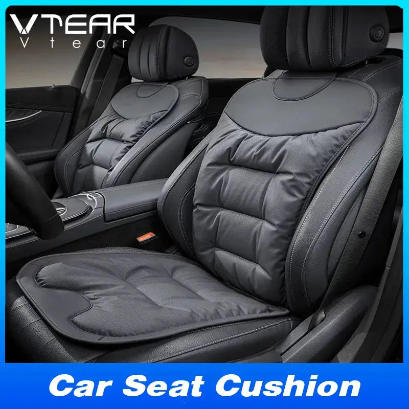 Vtear Universal Car Backrest Pad Front Seat Cushion Back Support Trim Breathable Hole Anti Slip Soft Padded Interior Accessories by InterCyprus Trading Ltd