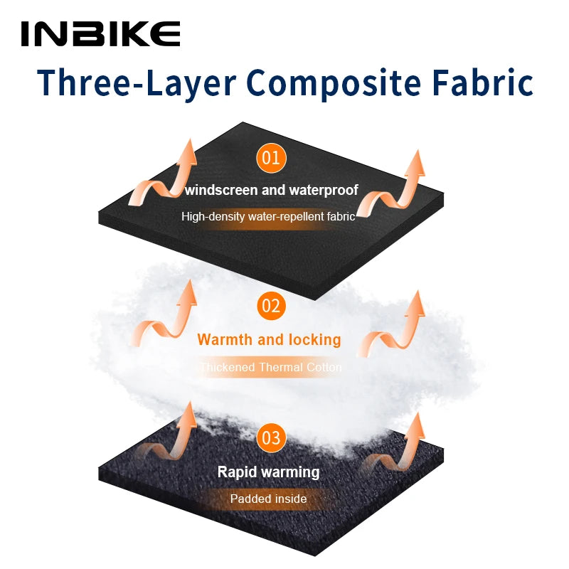 Warm Fleece Cycling Gloves for Men and Women, Waterproof Touchscreen