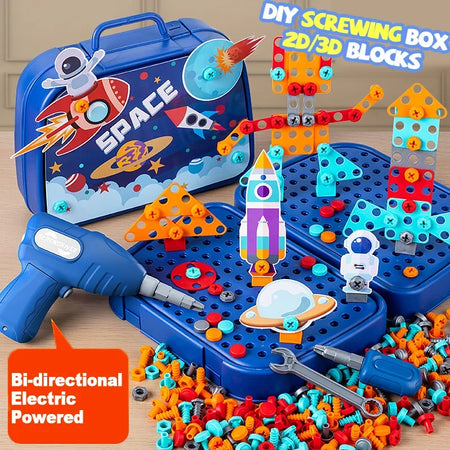 Electric Drill Assembly Toy Set &ndash; Educational Pretend Play