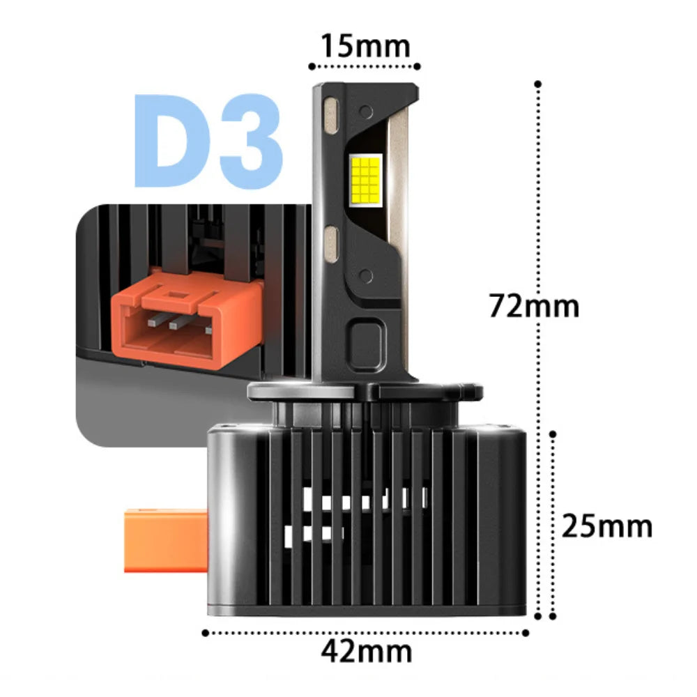 BEVINSEE D1S D1R LED CANBUS Bulbs &ndash; High Brightness with 8000 Lumens D3S D3R / CHINA