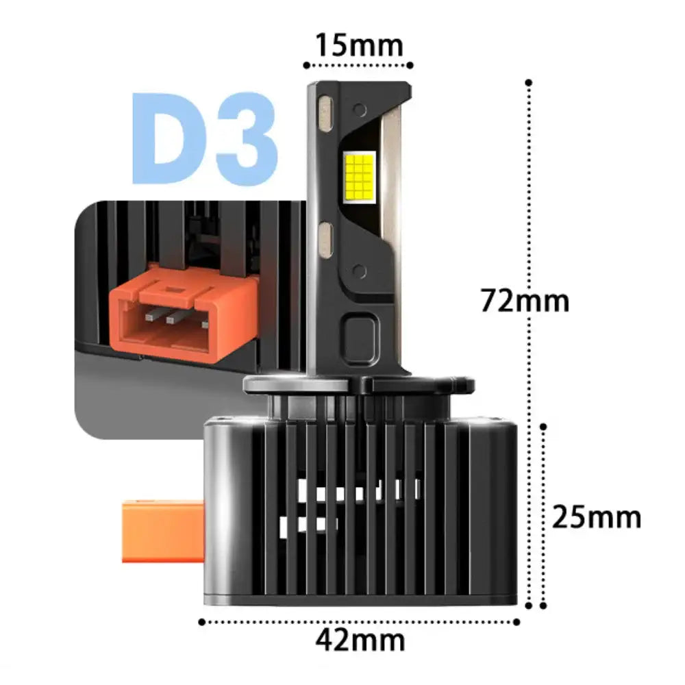 Bevinsee LED Headlight Bulbs D3S D3R Canbus 12V 6000K 8000LM D3S D3R / CHINA