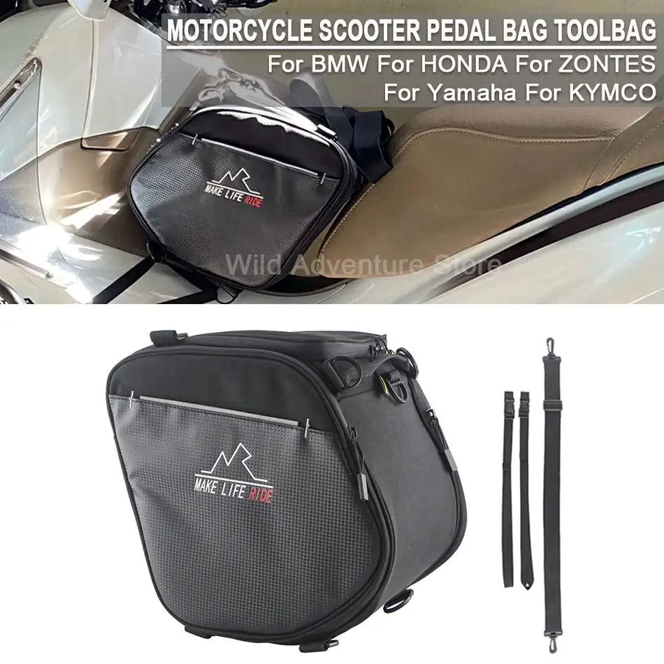 Motorcycle Scooter Pedal Bag For BMW C400X C400GT C650GT For Yamaha For HONDA For KYMCO For ZONTES Toolbag Luggage Saddlebag by InterCyprus Trading Ltd